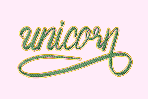 Unicorn End Swash Lettering