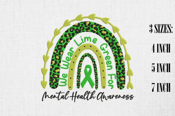 We Wear Lime Green Rainbow Mental Health