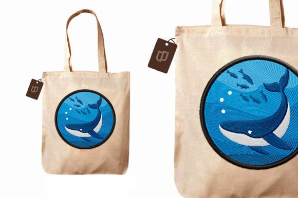 Whale Swimming in Circle Patch