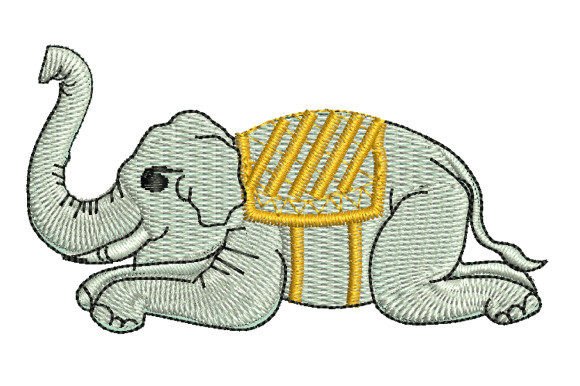 White Elephant Lying Down